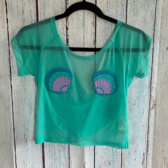 Iron Fist Tops - NWT Iron Fist mermaid for life mesh crop top